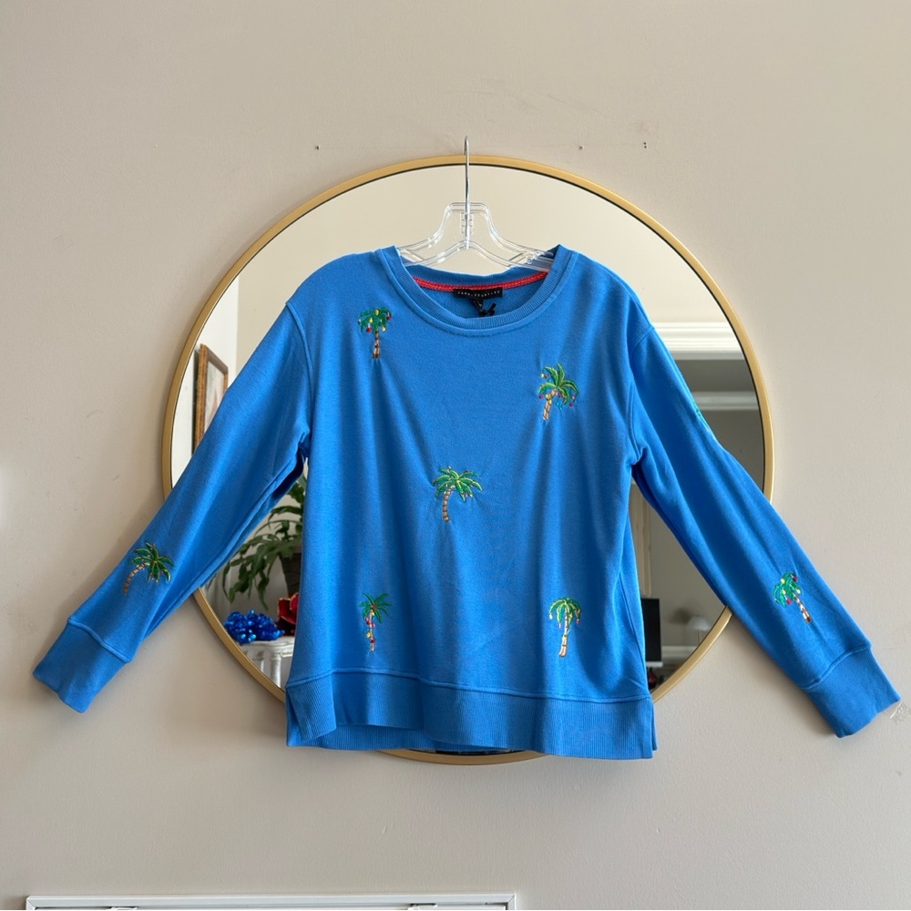 Blue Christmas/Holiday Palm Tree Sweatshirt